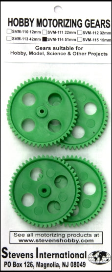 Plastic Gears 51mm x 6mm 50-teeth (3mm ID) (4)