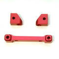 Aluminum Front Hinge-Pin Blocks, Red, for Traxxas 4Tec 2.0, 3pcs Set