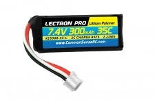 Lectron Pro 7.4V 300mAh 35C Lipo Battery with UMX Connector for the UMX Timber, Beast, Carbon Cub, Blade 130X & mCP X BL