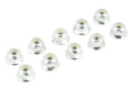 Apex RC Products Silver 4mm Aluminum Serrated Nylon Locknut Wheel Nut Set #9805