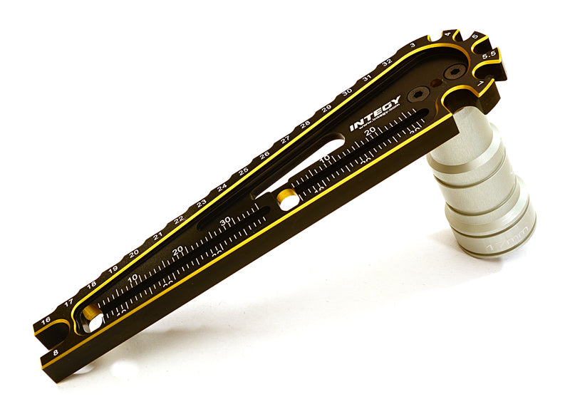 MULTIPURPOSE GAUGE & HEX SOCKET WRENCH FOR 17MM HEX WHEEL NUT C27646GOLD