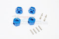 GPM Racing Traxxas 4-Tec 2.0 Blue Aluminum 9mm Thick Wheel Hex Adapters GT010-12X9MM-B