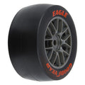 1/12 Goodyear Eagle Option Tire F/R MTD Gray Wheels (4): Losi NASCAR