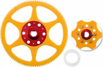 MHE130X169 Delrin Main Gear w/ Hub Set, Red,  Blade 130X