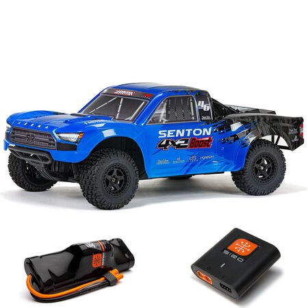 1/10 SENTON 4X2 BOOST MEGA 550 Brushed Short Course Truck RTR with Battery & Charger, Blue