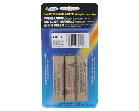 C6-3 Model Rocket Engines (3pk)