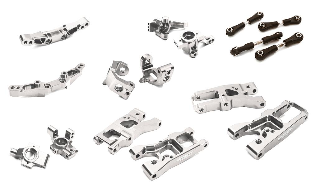 Billet Machined Suspension Kit Conversion for Traxxas 1/10 4-Tec 2.0 C28347SILVER