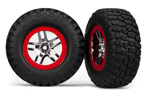 5877A Tire/Wheel Assembly Glued Slash 4x4 (2)