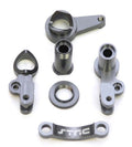 HD ALUM STEERING BELLCRANK SET FOR SLASH 4X4 (GUN METAL)