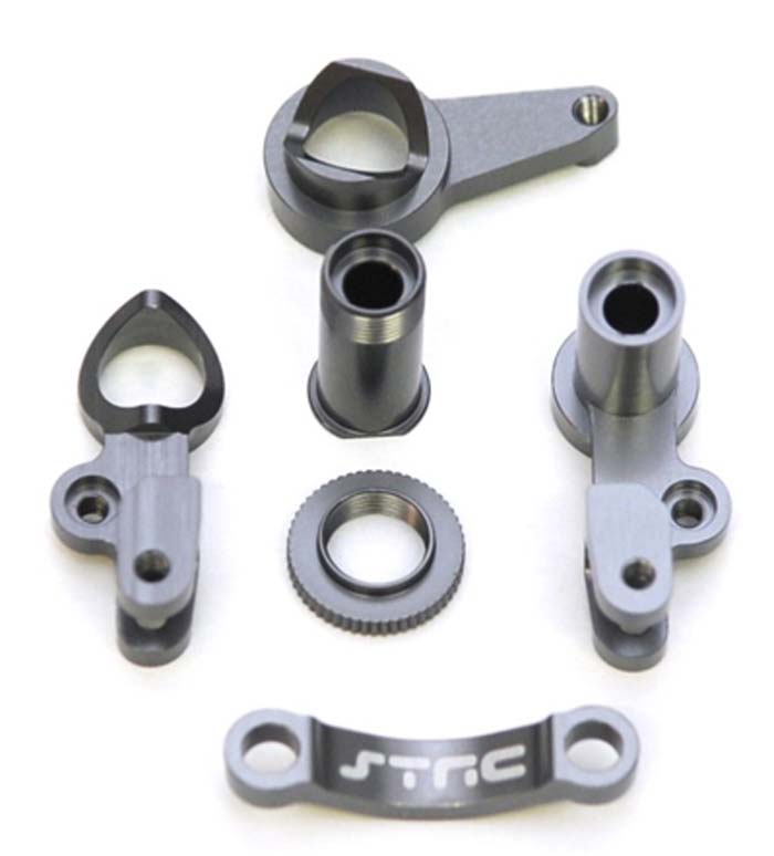 HD ALUM STEERING BELLCRANK SET FOR SLASH 4X4 (GUN METAL)