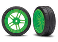 Tires and wheels, assembled, glued (split-spoke green wheels, 1.9' Response tires) (front) (2) (VXL rated)