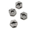 ALUMINUM HEX ADAPTERS FOR SLASH 4X4 (GUNMETAL)