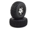 Tires & wheels, assembled, glued (SCT Split-Spoke satin chrome, black beadlock style wheels, BFGoodrich Mud-Terrain T/A KM2 tires, foam inserts) (2) (4WD f/r, 2WD rear) (TSM rated)