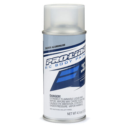 Pro-Line RC Body Spray Paint - Silver Aluminum Spray cans are the easiest way to get a custom color onto your clear RC body. Whether it be a one-color wonder or a multicolor masterpiece, Pro-Line has you covered!