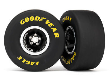 TIRES & WHEELS, ASSBLED, GLUED, ALUM WELD WHEEL, SLICK TIRES (S1 COMPOUND), FOAM INSERTS, (REAR) (2)