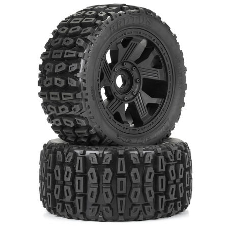 1/6 Brutus F/R 5.7" Monster Truck Tires MTD 24mm Black Ripper (2) The Duratrax Brutus tire is built to handle any situation!