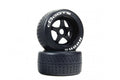1/7 dBoots Hoons Rear 107 Silver Pre-Mounted Belted Tires, 17mm Hex (2)
