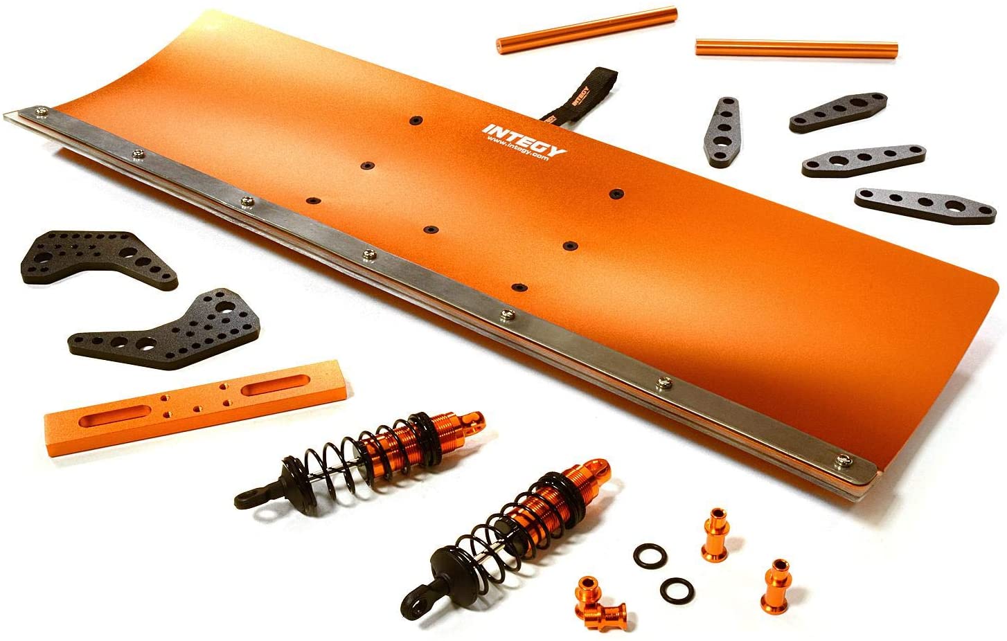 Integy RC Model Hop-ups C27055ORANGE Alloy Machined Snowplow Kit for Traxxas X-Maxx 4X4