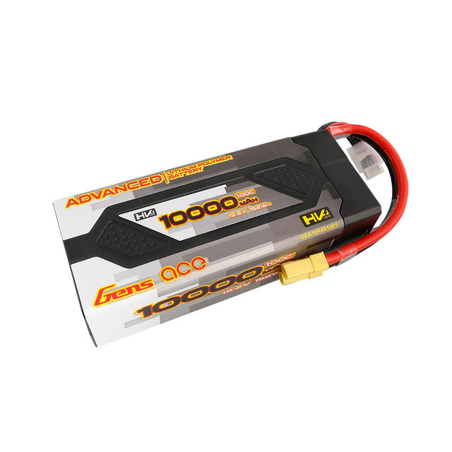 Gens Ace Advanced 10000mAh 15.2V 100C 4S2P HardCase Lipo Battery Pack 61# With EC5 Plug