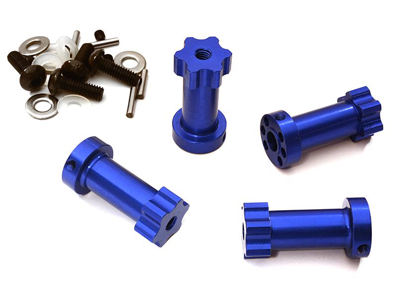 12mm Hex Extended Wheel (4) Hub 28mm Thick for Most Traxxas 1/10 C28019BLUE