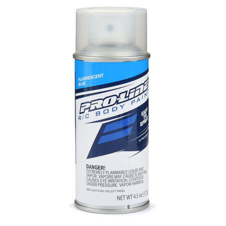 Pro-Line RC Body Spray Paint - Fluorescent Blue Spray cans are the easiest way to get a custom color onto your clear RC body. Whether it be a one-color wonder or a multicolor masterpiece, Pro-Line has you covered!