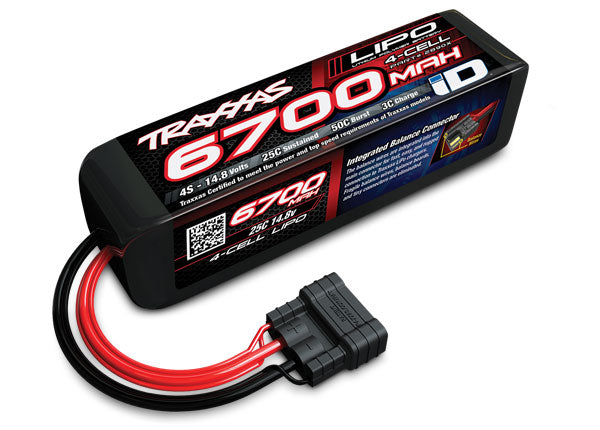 6700mAh 14.8V 4-cell 25C LiPo battery