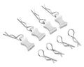 Hot Racing 1/10 Aluminum EZ Pulls w/Body Clips (Silver) (4)