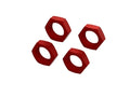 Aluminum Wheel Nut 24mm (Red) (4)