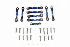 GPM Racing Traxxas 4-Tec 2.0 Blue Aluminum 9pc Tie Rod Set GT160-B-BEBK