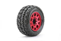1/8 MT 3.8 EX-Tomahawk, Mounted on Metal Red Claw Rim, Medium Soft, Belted, Glued, 17mm 1/2" Offset