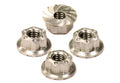 Realistic Billet Machined M4 Size Serrated Wheel Locknut