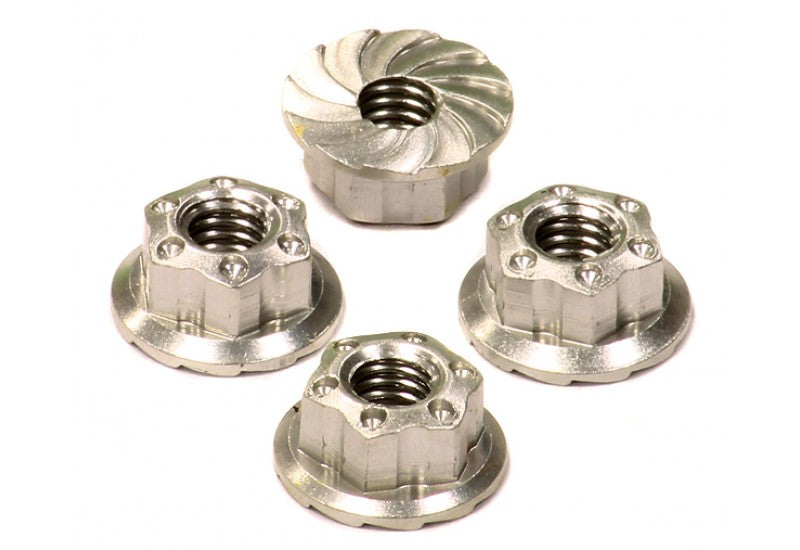 Realistic Billet Machined M4 Size Serrated Wheel Locknut