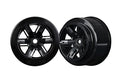 Wheels, Left & Right, Black; Traxxas X-Maxx