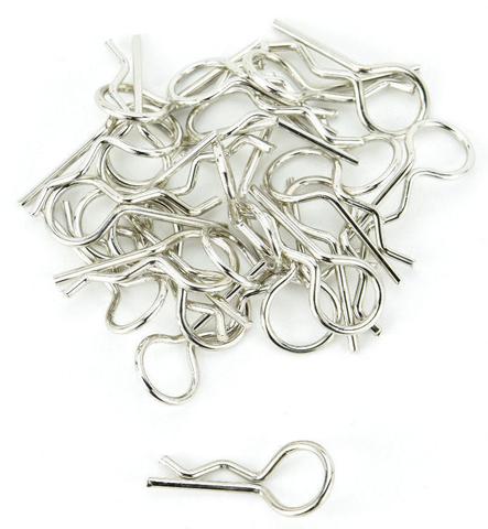 Apex RC Products  1/10 Large Bent RC Anodized Body Clips - 25pcs #4031SL
