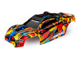 Body, E-Revo®, Solar Flare (painted, decals applied) (assembled with front & rear body mounts and rear body support for clipless mounting)