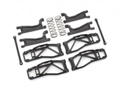 Suspension kit, WideMaxx™, black (includes front & rear suspension arms, front toe links, rear shock springs)