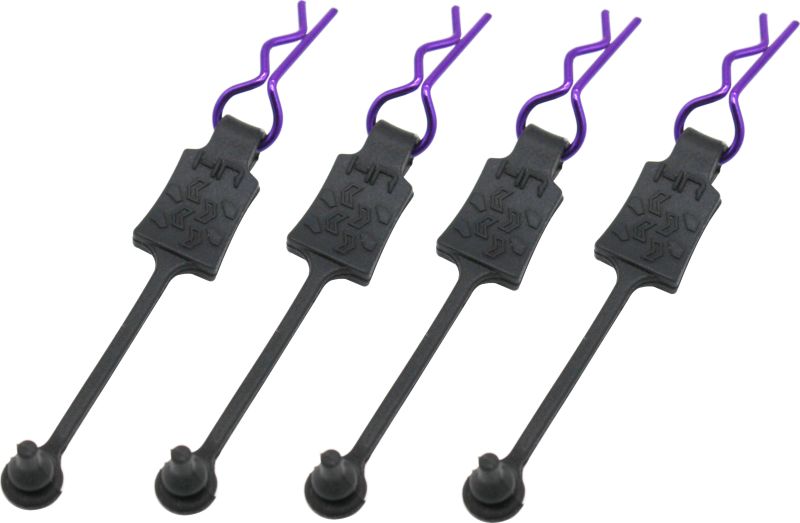 Body Clip Retainers 1/10 (4) purple