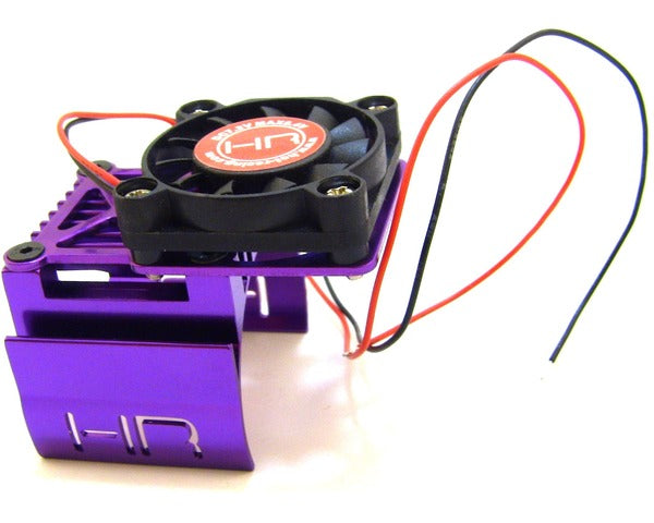 Clip-On Motor Heat Sink W/ Fan and Adjustable Mount (Purple)
