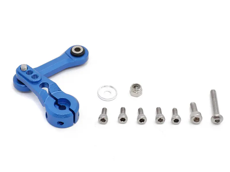 Alloy 25T Steering Servo Horn & Linkage for Arrma 1/8 Kraton, Senton & Typhon 6S C31446BLUE