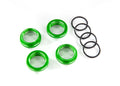 Spring retainer (adjuster), green-anodized aluminum, GT-Maxx shocks (4) (assembled with o-ring)