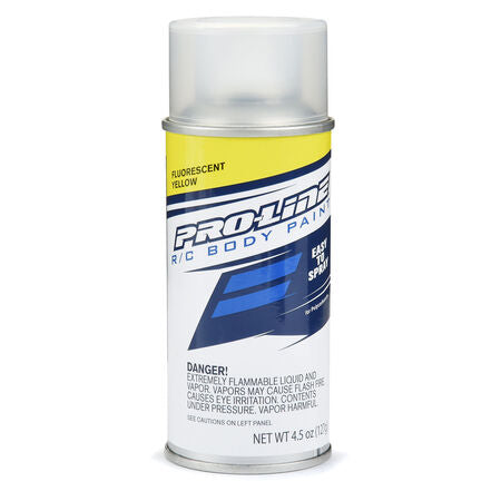Pro-Line RC Body Spray Paint - Fluorescent Yellow Spray cans are the easiest way to get a custom color onto your clear RC body. Whether it be a one-color wonder or a multicolor masterpiece, Pro-Line has you covered!