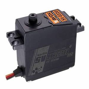SAVSV0320P  High Voltage Standard Digital Servo 0.13sec / 83.3oz @ 7.4V The SV-0320 is a budget-friendly, standard digital servo which is capable of running on highe voltage than most standard servos.