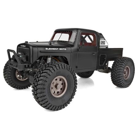 1/10 Enduro Trail Truck, Ecto Black RTR When hitting the trail, you want to do it with performance, confidence – and look good in black! Aimed at the serious RC rock crawler enthusiast, the black Enduro Ecto Trail Truck RTR is packed full of performance f
