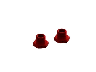 ALUMINUM WHEEL HEX 17mm (14.6mm THICK, RED) (2pcs)