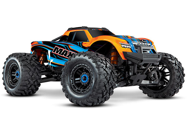 MAX COLOR NOT SPECIFIED  Maxx®: 1/10 Scale 4WD Brushless Electric Monster Truck. Fully assembled, Ready-to-Race®, with TQi Traxxas Link™ Enabled 2.4GHz Radio System with Traxxas Stability Management (TSM)®, Velineon® VXL-4s Brushless Power System, and Pro