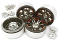 Billet Machined 1.9 D6 Spoke Wheels w/ 0 & +3 Adapters for Traxxas TRX-4 C27927GUNBLACK
