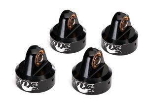 Shock caps, aluminum (black-anodized), Fox Shocks (4)