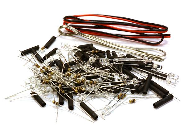 3mm LED Light Assorted Kit DIY LEDs Set for Scale Model C26331WHITE