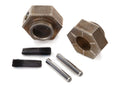 8269 Wheel hubs, 12mm hex (2)/ stub axle pins (2) (steel) (fits TRX-4)
