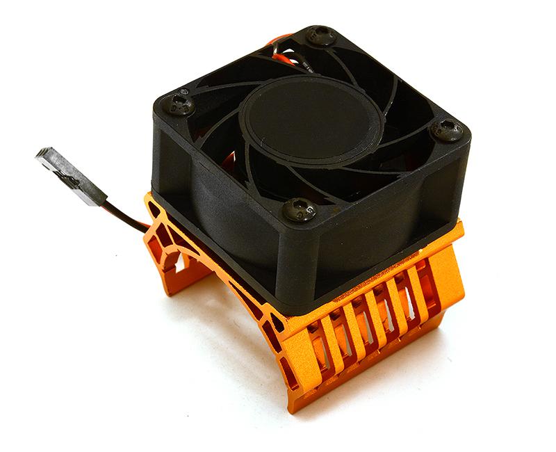 36mm Motor Heatsink+40mm Fan 17k rpm for 1/10 Slash 4X4, Stampede 4X4, 4-Tec 2.0 C28602ORANGE